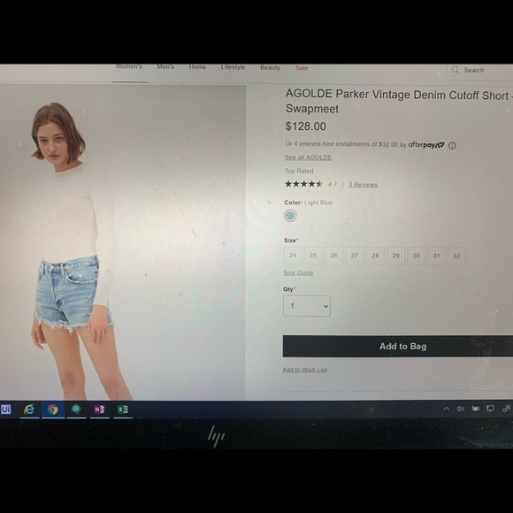 Agolde Pants - Agolde - Parker vintage denim cutoff shorts